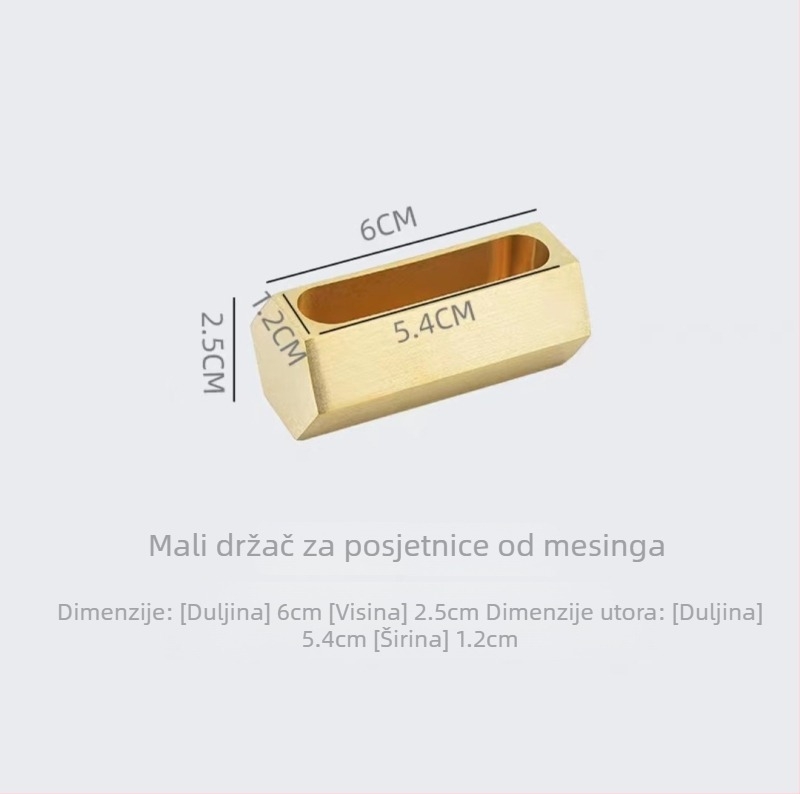 Latunski držač kartica i etiketa, 25 mm, stolni držač za kartice i bilješke