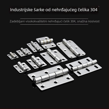 Industrijska teška šarka od nehrđajućeg čelika 304 za ormariće i drvena vrata, mala sklopiva šarka