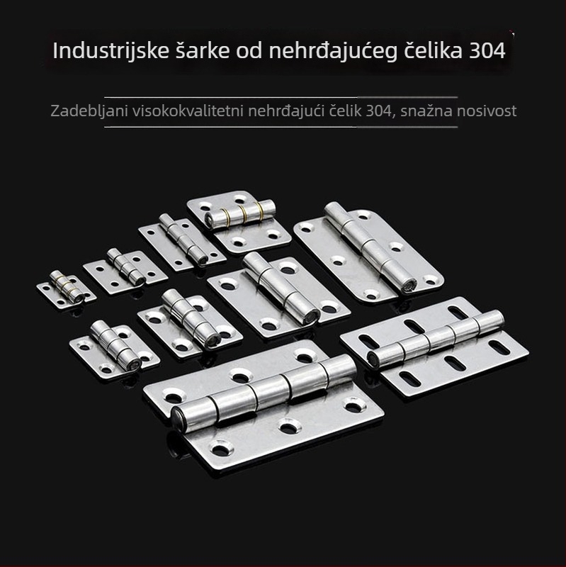 Industrijska teška šarka od nehrđajućeg čelika 304 za ormariće i drvena vrata, mala sklopiva šarka