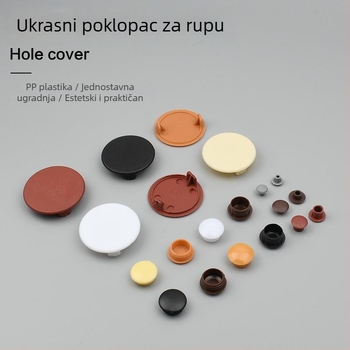 Dekorativni čep promjera 12 mm s poklopcem za vijak 8 mm – plastični poklopac za rupu u zidu