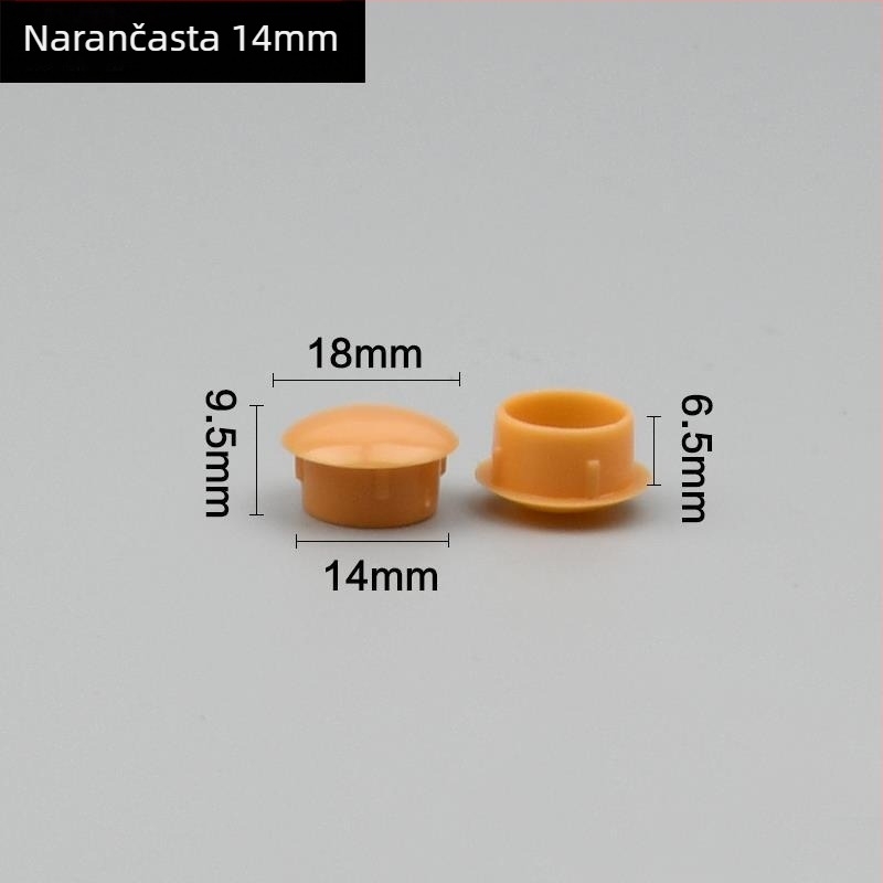Dekorativni čep promjera 12 mm s poklopcem za vijak 8 mm – plastični poklopac za rupu u zidu