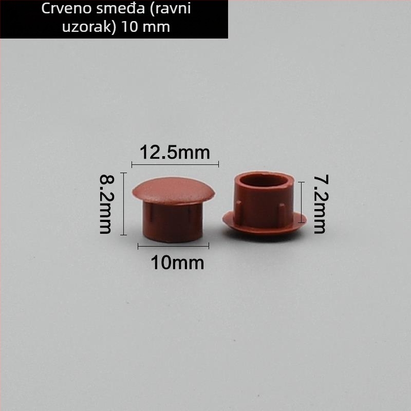 Dekorativni čep promjera 12 mm s poklopcem za vijak 8 mm – plastični poklopac za rupu u zidu