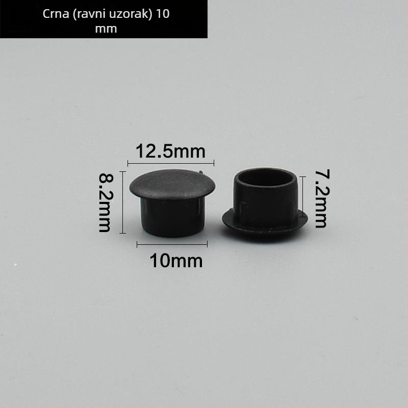 Dekorativni čep promjera 12 mm s poklopcem za vijak 8 mm – plastični poklopac za rupu u zidu