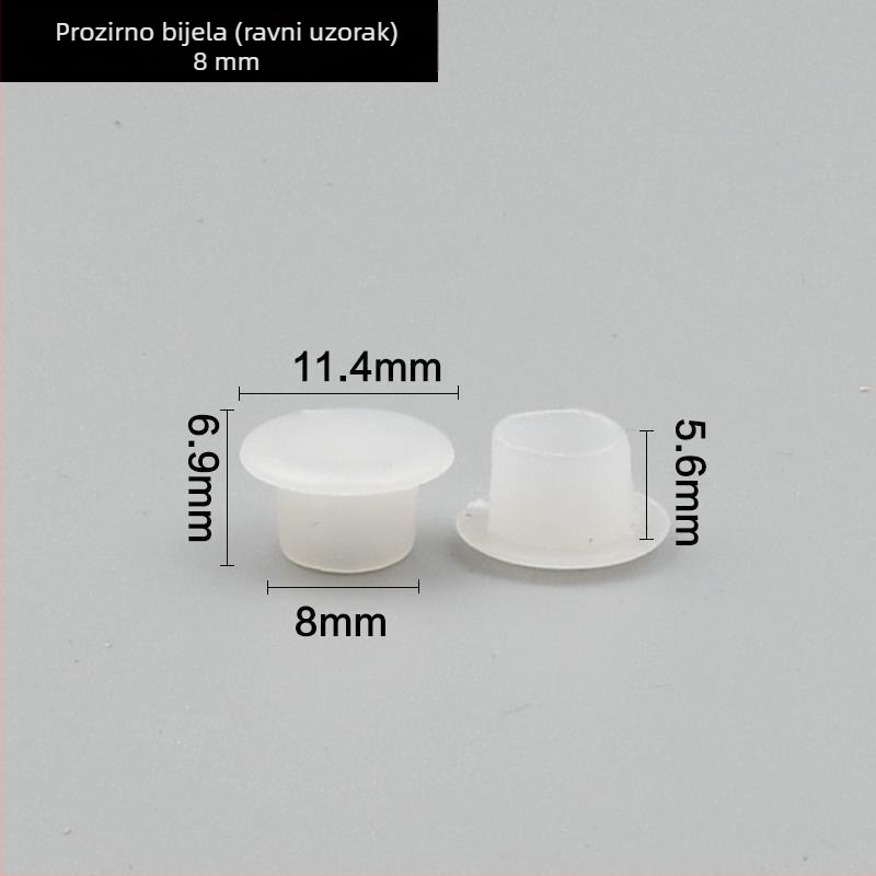 Dekorativni čep promjera 12 mm s poklopcem za vijak 8 mm – plastični poklopac za rupu u zidu
