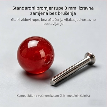 Pribor za poklop čajnika s prirodnim okruglim perlama od dragog kamenja, promjer rupe 3 mm