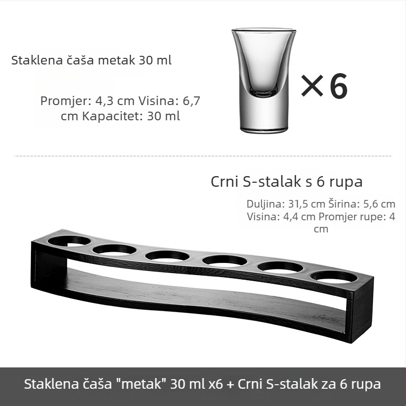 Bullet Cup set čašica za šot s nosačem za B-52 koktel i čaše za liker za bar