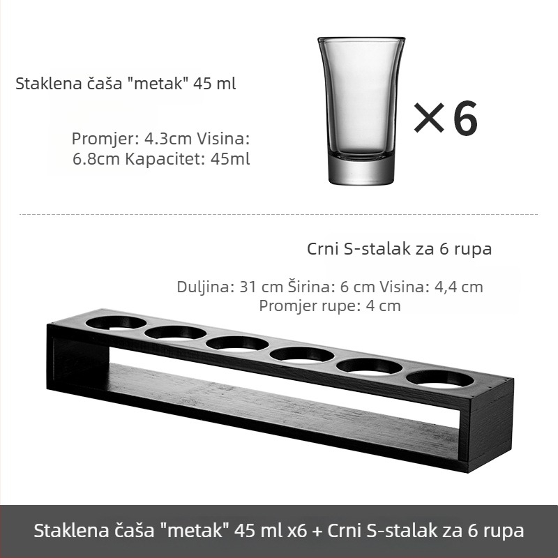 Bullet Cup set čašica za šot s nosačem za B-52 koktel i čaše za liker za bar