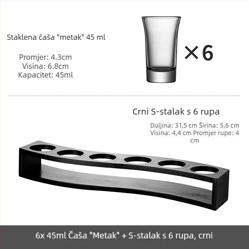 Bullet Cup set čašica za šot s nosačem za B-52 koktel i čaše za liker za bar