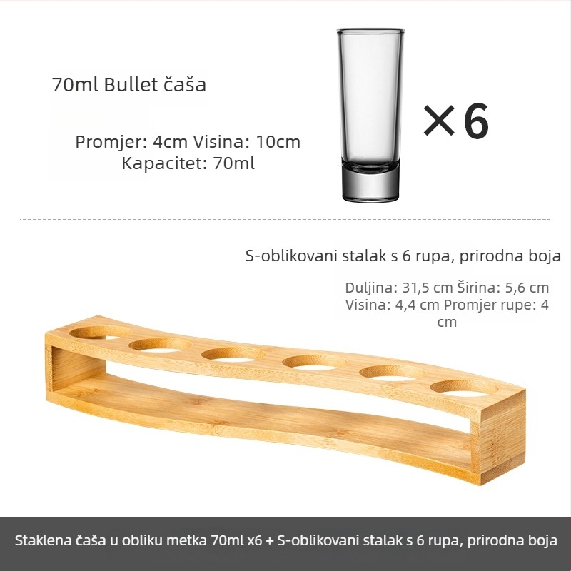 Bullet Cup set čašica za šot s nosačem za B-52 koktel i čaše za liker za bar