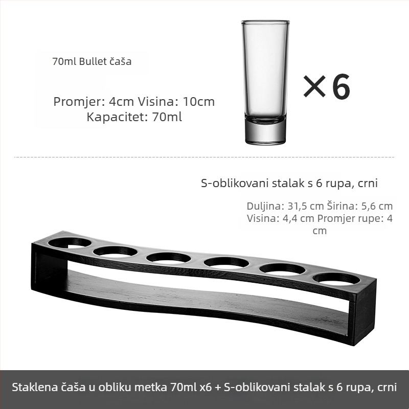 Bullet Cup set čašica za šot s nosačem za B-52 koktel i čaše za liker za bar