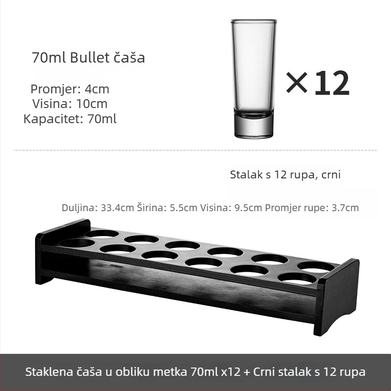 Bullet Cup set čašica za šot s nosačem za B-52 koktel i čaše za liker za bar