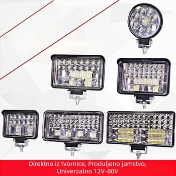 LED svjetlo s aluminijskim kućištem za vozila – univerzalno 12-80V, pogodno za automobile, kamione, bagre, poljoprivredna vozila i viličare