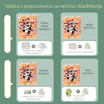 2024 Nova kućna vakuumska vreća za komprimiranje – set od 11 komada s pumpom i brtvom za brtvljenje