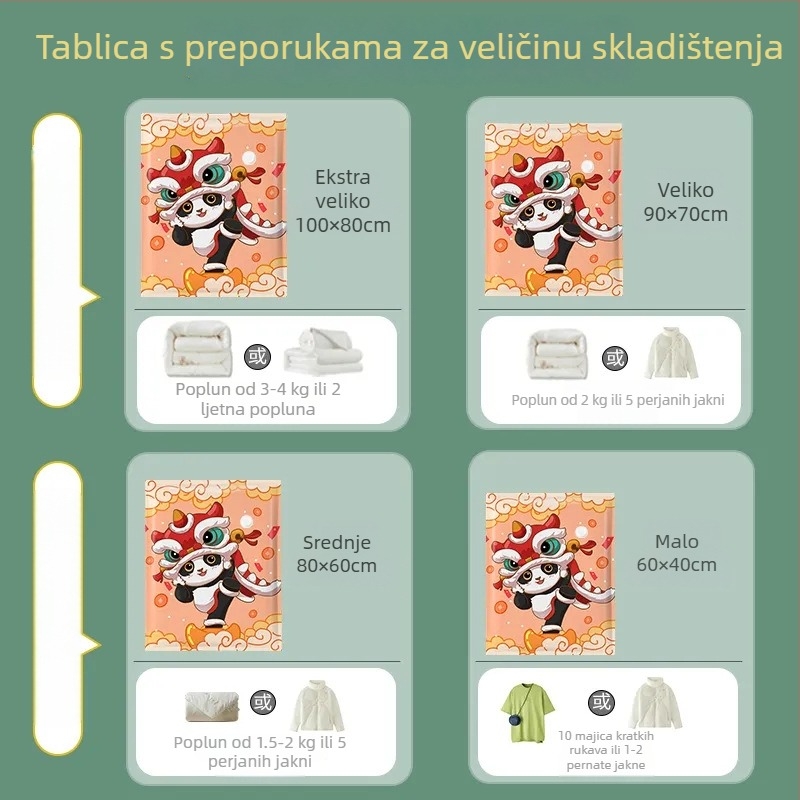 2024 Nova kućna vakuumska vreća za komprimiranje – set od 11 komada s pumpom i brtvom za brtvljenje
