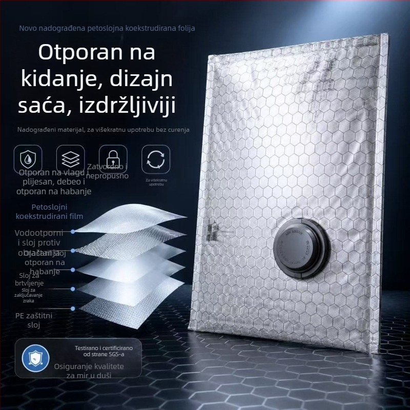 Pojačane vakuumske vreće za pohranu jakni s perjem, odjeće, deka i pokrivača – za skladištenje i organiziranje, putovanja i kućnu upotrebu.