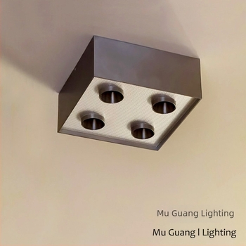 Bauhaus nadahnut retro LED downlight, površinski montiran, kvadratno plafonjera za dnevni boravak i spavaću sobu, aluminijsko kućište, difuzor acril, 220V, CRI≥95