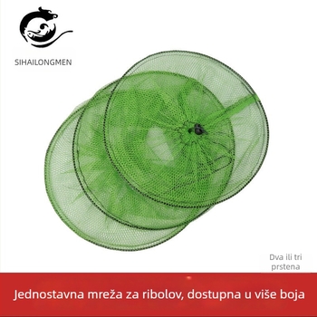 Sklopiva dvostruko ili trostruka košara za zaštitu ribe, lagana i jednostavna oprema za ribarenje