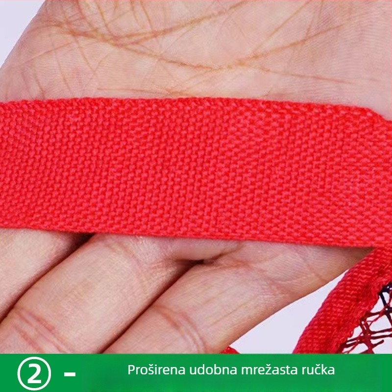 Mini najlonska mrežasta torbica za ribolov u potoku, sklopiva i prijenosna, s šarenim prugama