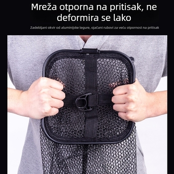 Prenosna mrežica za ribolov s kvadratnim otvorom, mini mreža za potok, brzo sušenje, mreža s ljepilom za zaštitu riba