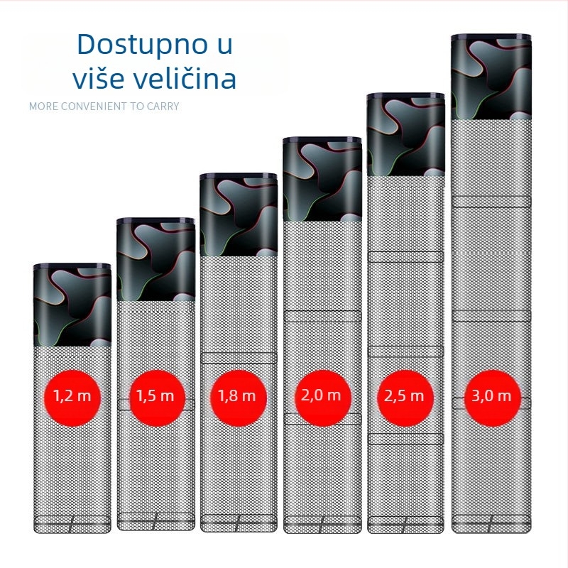 Prenosna mrežica za ribolov s kvadratnim otvorom, mini mreža za potok, brzo sušenje, mreža s ljepilom za zaštitu riba