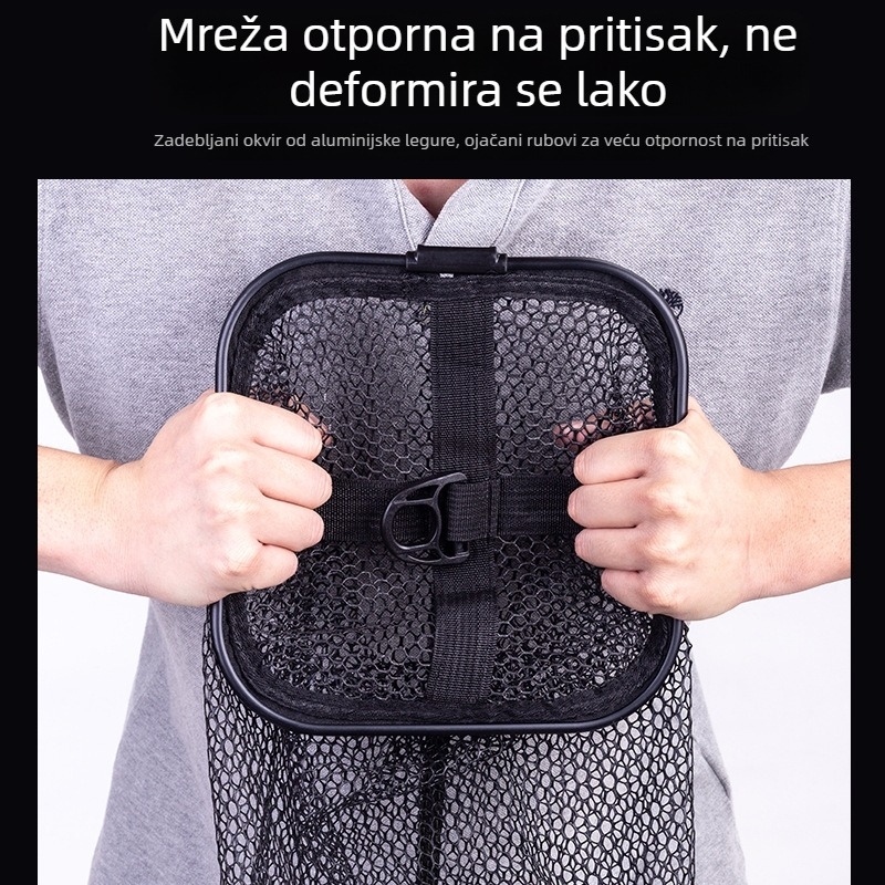 Prenosna mrežica za ribolov s kvadratnim otvorom, mini mreža za potok, brzo sušenje, mreža s ljepilom za zaštitu riba