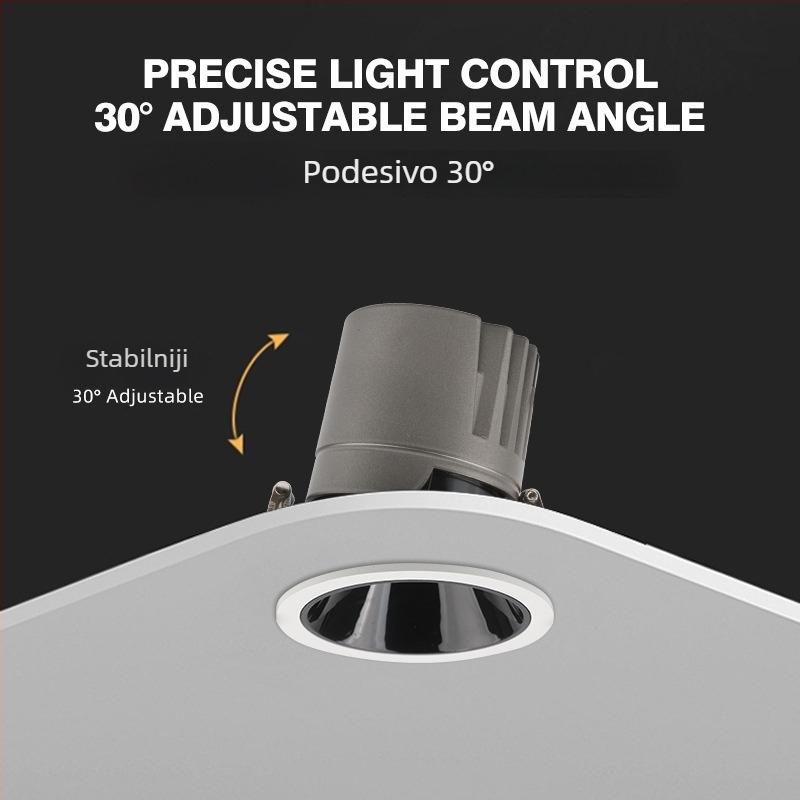 Ugrađeno svjetlo za pranje zida, anti-glare spot svjetlo, stropno osvjetljenje za hotele i vile, komercijalno osvjetljenje