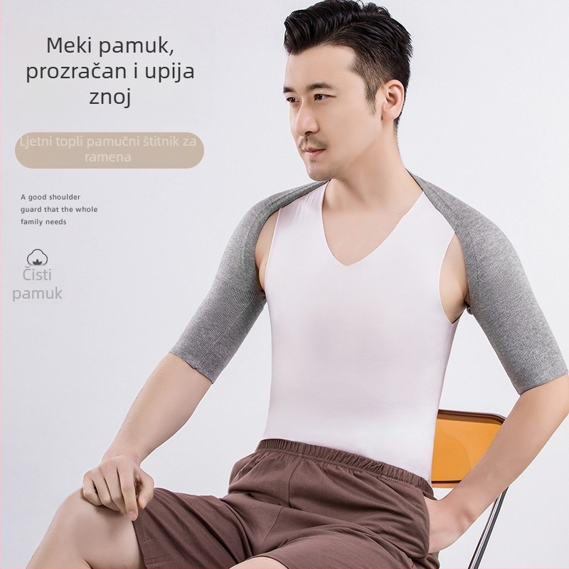 Pamukasti štitnik za ramena za muškarce i žene, lagana toplina za proljeće i ljeto, pogodan za spavanje u klimatiziranoj sobi, zaštita vrata i ramena.
