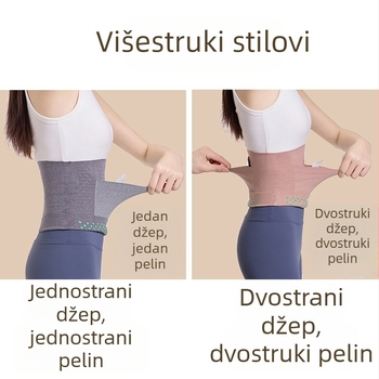 Samozagrijavajući pojas za struk s baršunastim džepovima
