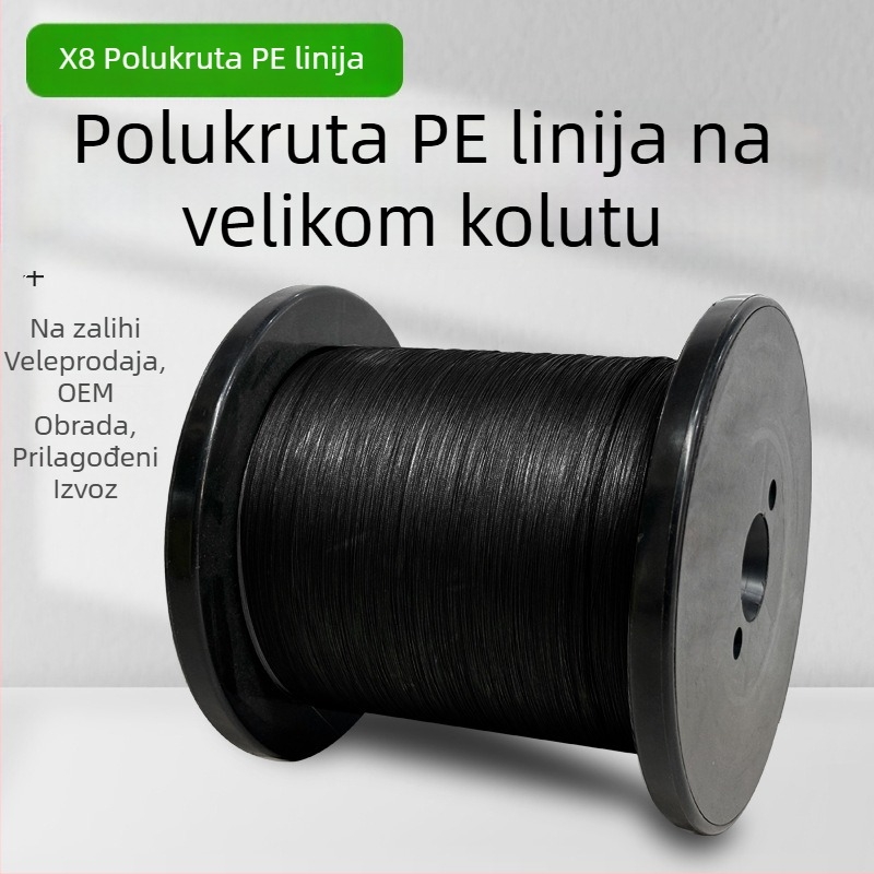 Osmostrana Dyneema PE ribolovna linija, polutvrda glavna linija za umjetne mamce