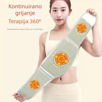 Mugwort pojas za struk, universalne veličine, zimi održava toplinu abdomena i lumbalnog dijela, pleteni s Velcro kopčom, zaštitna oprema od bambusovog ugljena