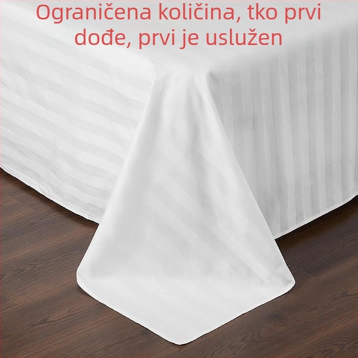 100% pamuk, ekstra gusta posteljina, bijela, satenske pruge, hotelsko rublje
