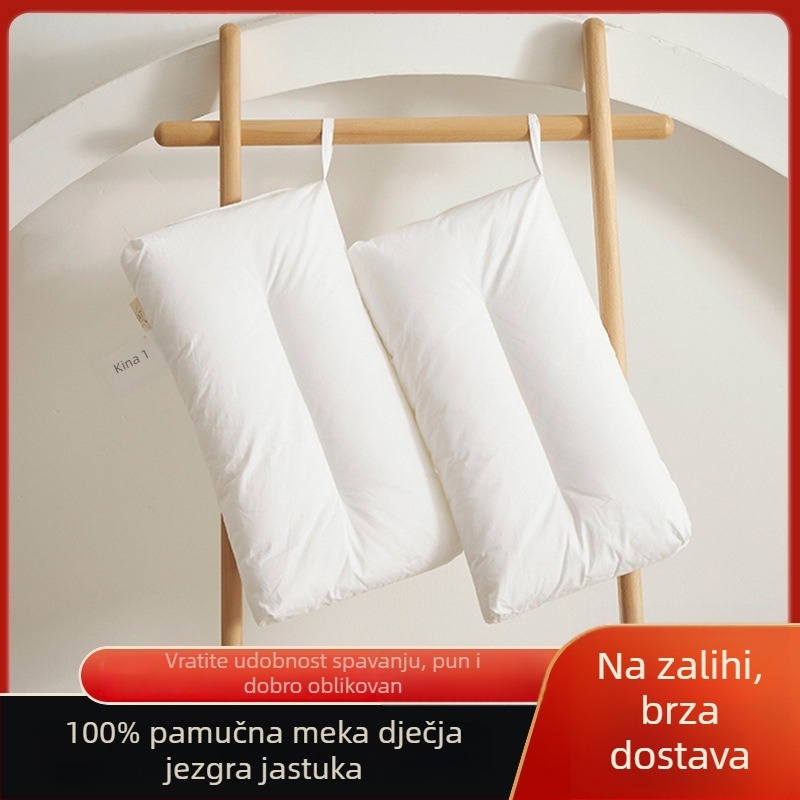 Jastučni jezgri od čiste pamuka za djecu, mekani jastu​k za san s podrškom vrata, pogodna za studentske domove, za pojedinačnu upotrebu