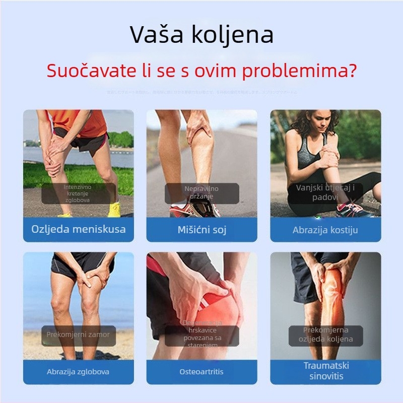 Zglob koljena s trakom za patelu za trčanje i badminton – zaštita zgloba koljena