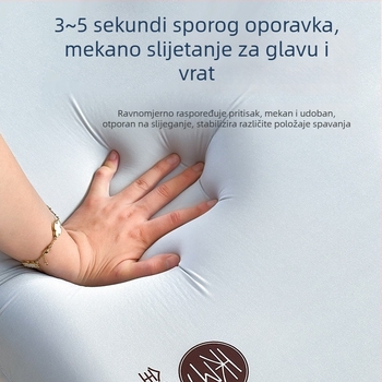 Jastuk od memorijske pjene za sve sezone, podrška za vratnu kralježnicu, udoban duboki san, polako vraćanje, latex punjenje, ovalnog oblika