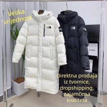 Duga debela izolacijska jakna s kapuljom, vodootporna zimska jakna za odrasle