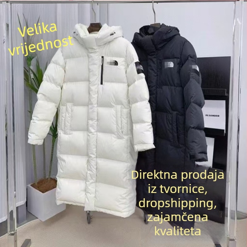 Duga debela izolacijska jakna s kapuljom, vodootporna zimska jakna za odrasle