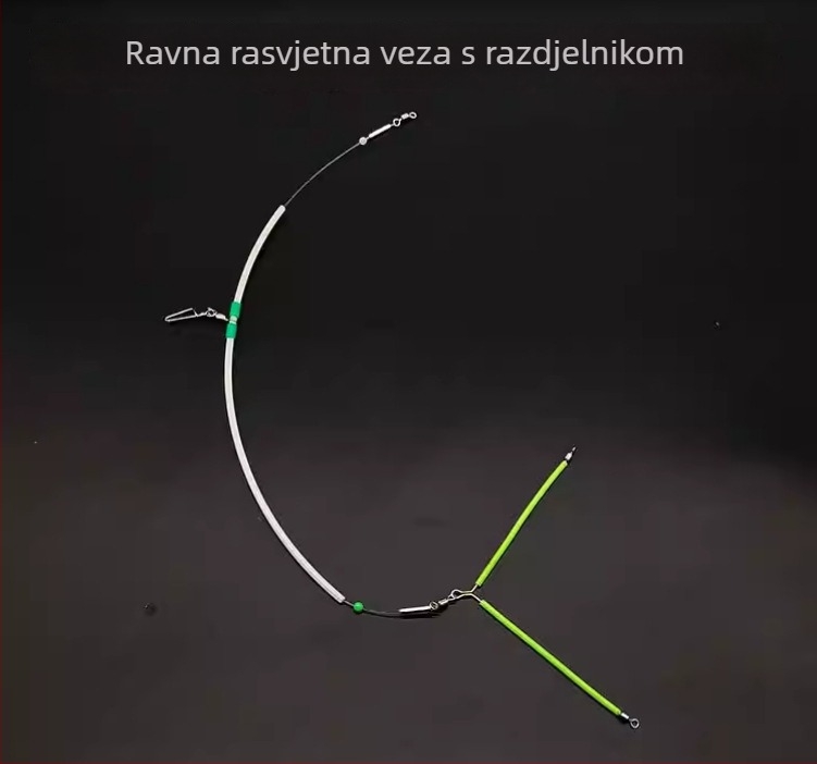 Sjajni svjetleći anti-zamotavajući set linija za morski ribolov, za ribolov s čamcem, s centralno uravnoteženim stalkom i splitterom