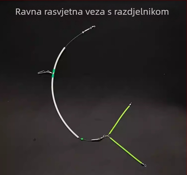 Sjajni svjetleći anti-zamotavajući set linija za morski ribolov, za ribolov s čamcem, s centralno uravnoteženim stalkom i splitterom