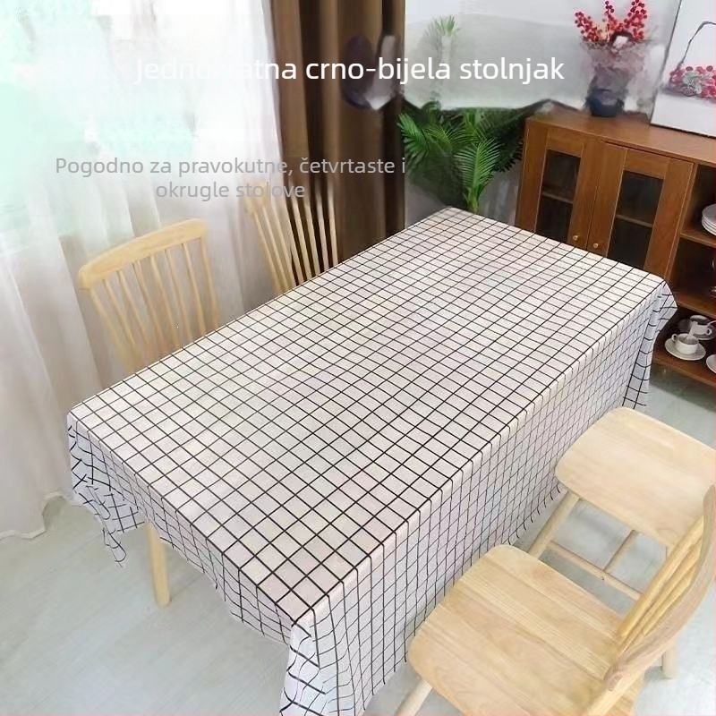 100 komada crveno-kockastih debelih pravokutnih stolnjaka, jednokratni