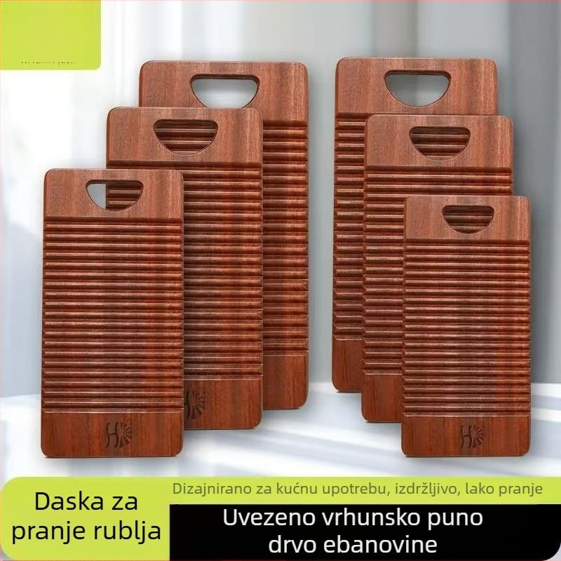 Drvena daska za pranje od ebanskog drveta za hotelsko posteljno rublje, masivna, po meri, protuklizna
