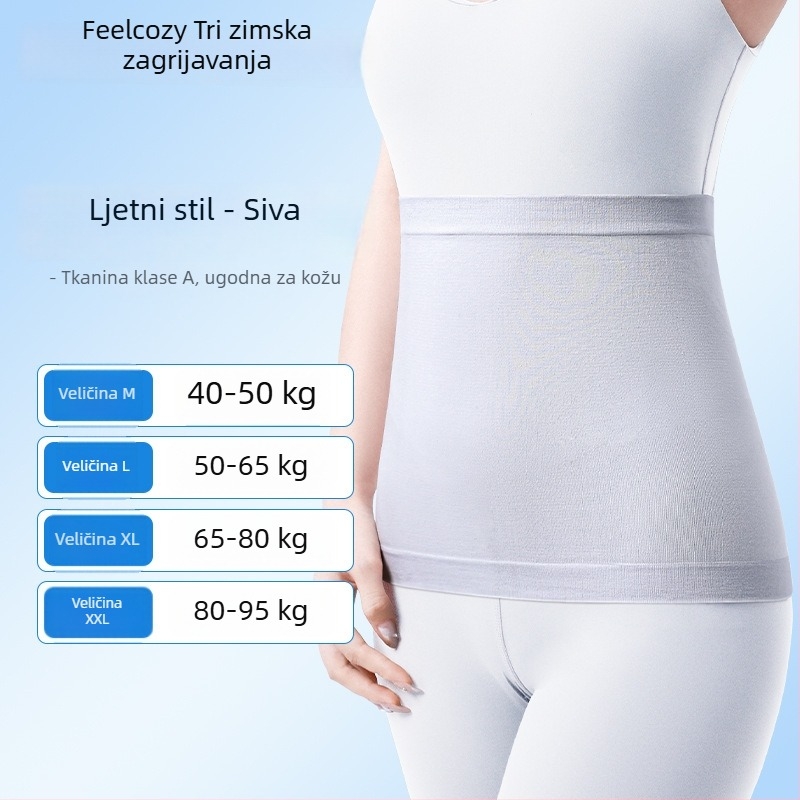 Pamukasti pojas za struk za zagrijavanje, zaštitu abdomena i sprječavanje prehlade ljeti; tanak dizajn za noćni odmor u klimatiziranoj sobi.