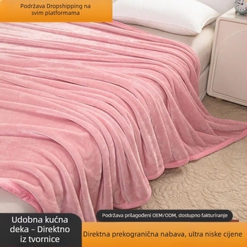 Dvostrano plišasta flanelna deka za sve sezone, za studentske domove i sofe.