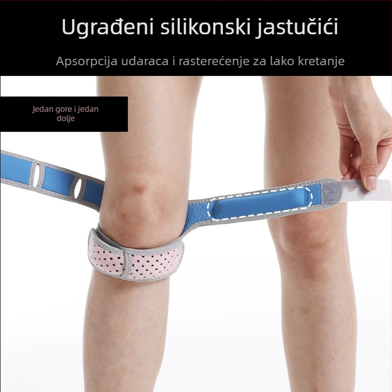Zaštita koljena s trakom za patelu i zaštitom meniska za trčanje, preskakanje užeta i badminton