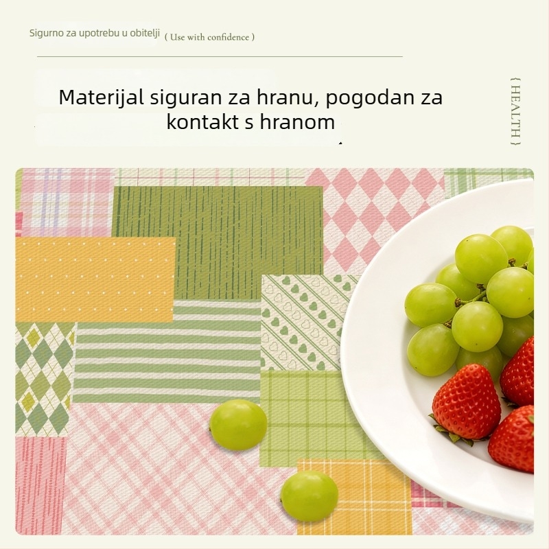 PVC podmetač za stol – vodootporan, otporan na masnoću, jednostavan za čišćenje, pravokutan, INS stil