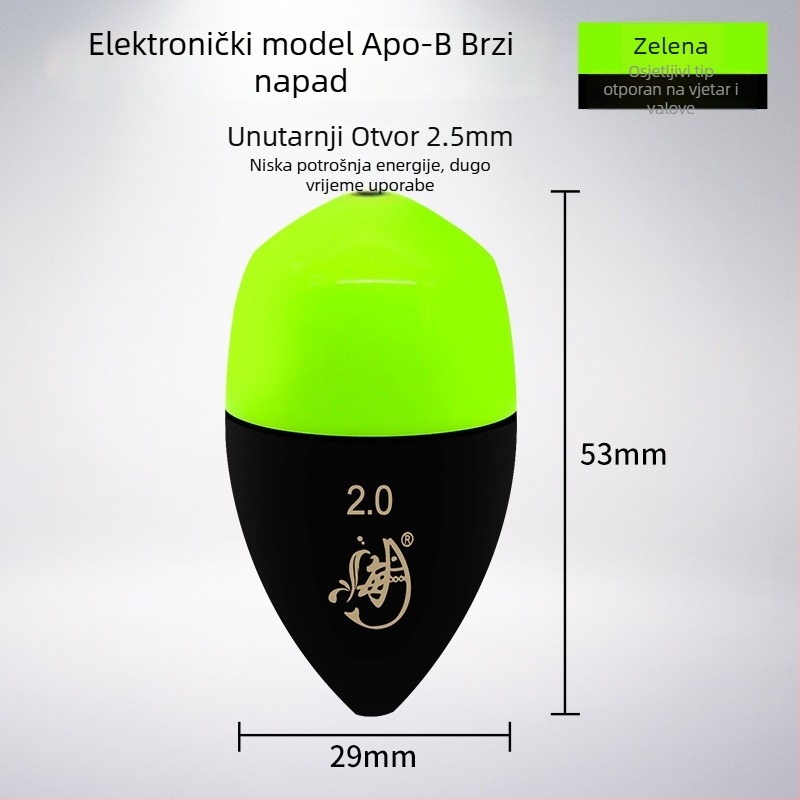 Elektronički Apollo plovak E1–E3, ABS plastika, baterija od 425 pinova, morski i kameniti ribolov plovak