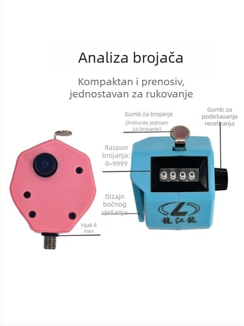 Ručni brojčanik za ribolov, kompatibilan s kutijom za mamce; univerzalno 8–10 mm; može se objesiti