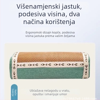 Ljetna rashladna jastučnica u kineskom stilu s biljnim punilom, pravokutni jastuk za vrat za kućnu upotrebu