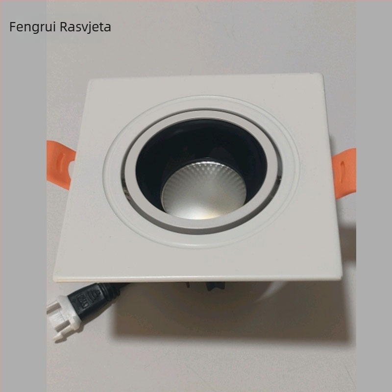 COB kvadratni spot sa rešetkom, LED downlight za strop, s jednim, dvostrukim ili trostrukim glavama, za trgovačke centre, dvorane za izložbe i dnevne sobe
