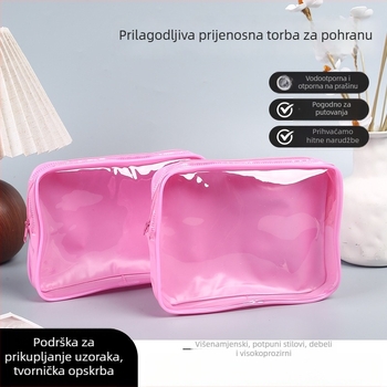 PVC kozmetička torbica, prilagodljiva, velika kapaciteta, putna torbica sa zatvaračem