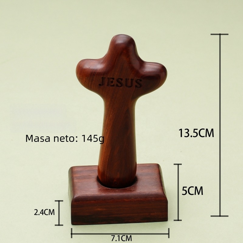 Drveni križ ukras s gravurom BJ003